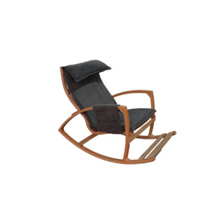 Mobildeco Vezir Ahşap Sallanan Sandalye Dinlenme Koltuğu Füme