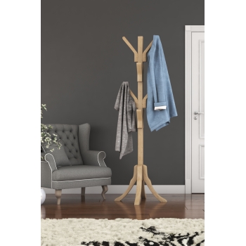  Mobildeco Nia Ahşap Ayaklı Gürgen Askılık