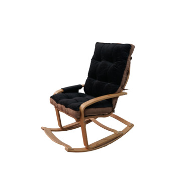 Mobildeco Şehzade Ahşap Sallanan Sandalye Ve Dinlenme Koltuğu Çift Renk (siyah/siyah) doğal