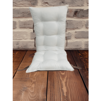  Sallanan Sandalye Minderi Çift Renkli Tek Cepli Krem-Kahve 