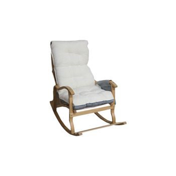 Mobildeco Erciyes Krem/Gri Çift Renkli Cepli Sallanan Sandalye Dinlenme,emzirme,tv,okuma,koltuğu Berjer MD-TV