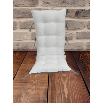  Sallanan Sandalye Minderi Çift Renkli Tek Cepli Krem-Gri