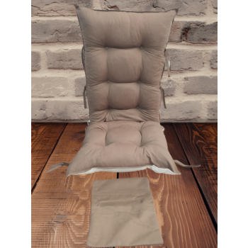  Sallanan Sandalye Minderi Çift Renkli Tek Cepli Kahve-Krem