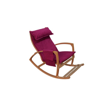Mobildeco Vezir Ahşap Sallanan Sandalye Dinlenme Koltuğu Bordo