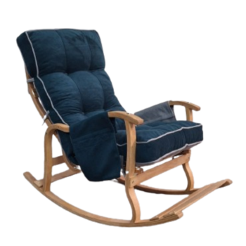 Mobildeco Sultan Lüx Ahşap Çift Minderli Çift Cepli Sallanan Sandalye  PETROL YEŞİLİ/GRİ