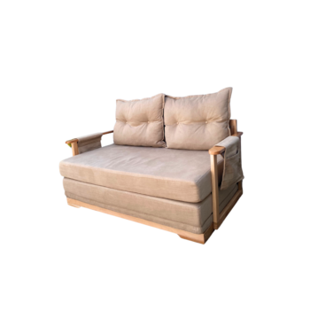 Mobildeco Katlanır Ahşap Çift Kişilik Açılır Katlanır Yatak & Yer Yatağı / Bahce/Balkon/Emzirme Odası