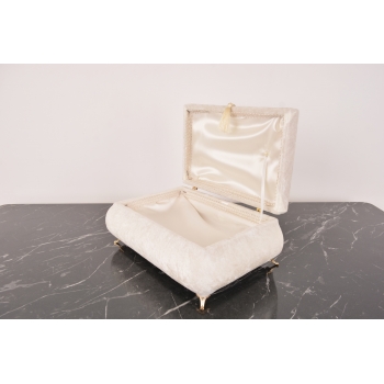 MobilDeco Sultan Takı Makyaj Kutusu Mücevherlik Beyaz