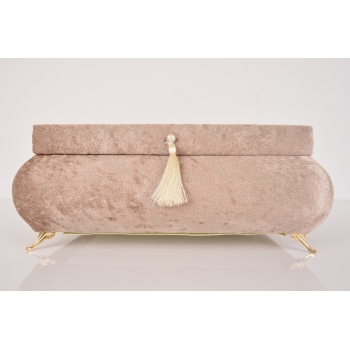 MobilDeco Sultan Takı Makyaj Kutusu Mücevherlik Vizon