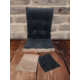  Lüx Baby Face Sallanan Sandalye Minderi Çift Renkli Çift Cepli Siyah-Siyah (47LİK)