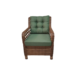 HELİOS RATTAN BAHÇE MOBİLYASI/BALKON TAKIM  KAHVE RENGİ / YEŞİL MİNDER